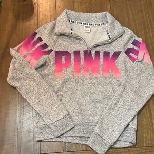 PINK Victoria's Secret Gray and Pink Ombre Sweatshirt